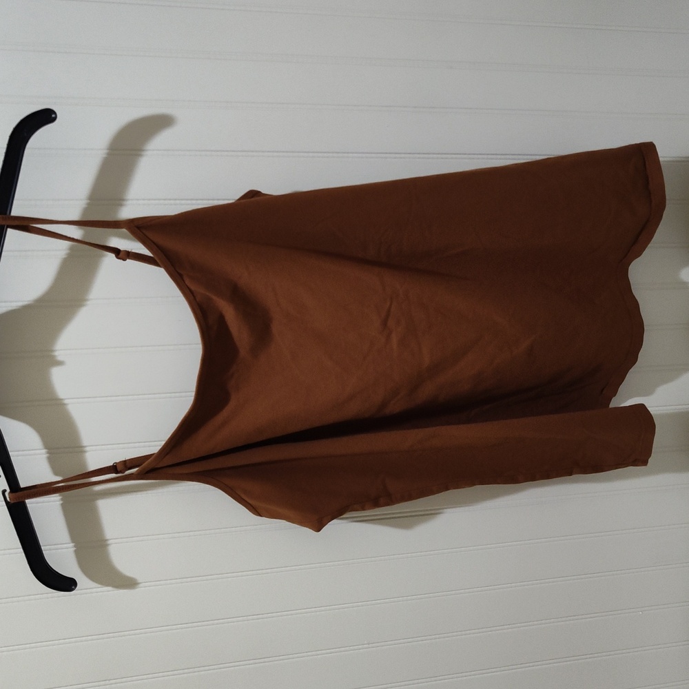 Lane Bryant Brown Puff Sleeve Blouse with Tie Front - Picture 5 of 8